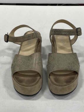 Cordani wedge platform sandals gold beige tan size 6.5/37